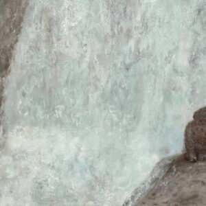 Bears By Waterfall Print